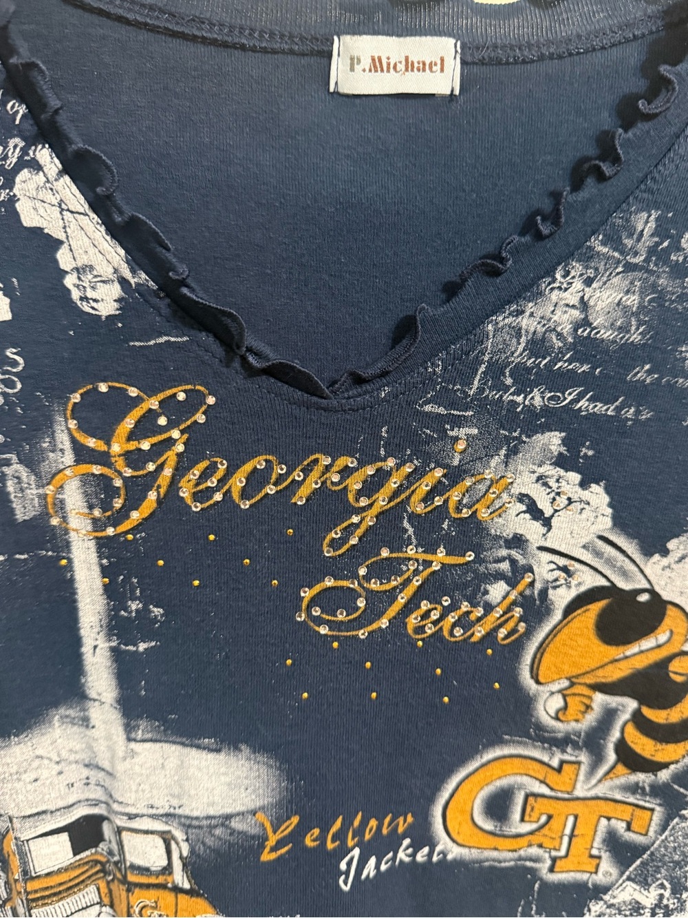 “P. Michael” Georgia Tech Graphic Top S/M - Picture 4 of 12